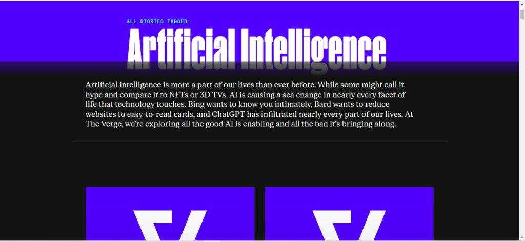 The Verge - AI section